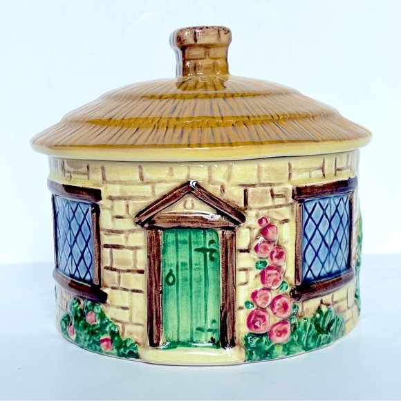 Vintage Dining Sylva Ceramics Cottage Ware Covered Round Dish Bowl